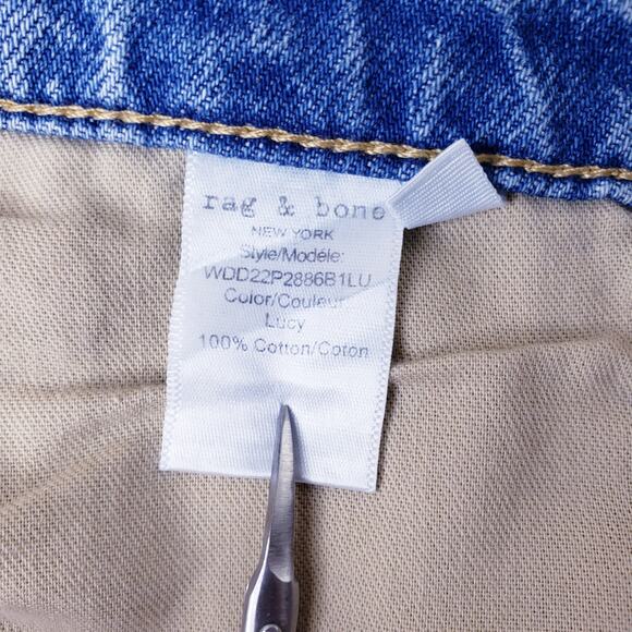 RAG & BONE Alex High-Rise Straight Jeans Button Fly Color-Lucy Women's 31 ~VGUC - Picture 4 of 12